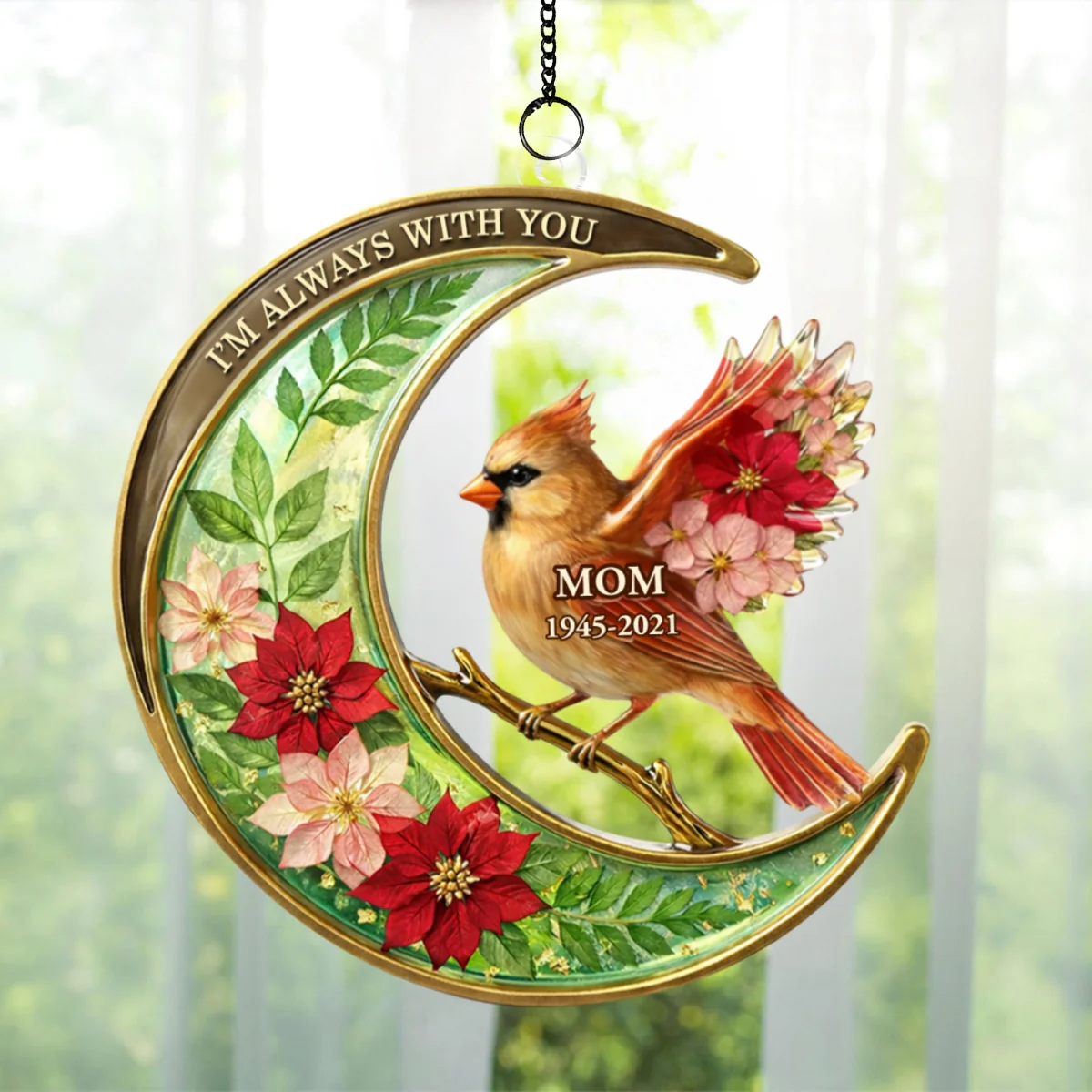I'm Always With You Memorial - Personalized Suncatcher Ornament - Heartfelt Remembrance Keepsake for Loved Ones - Image 7