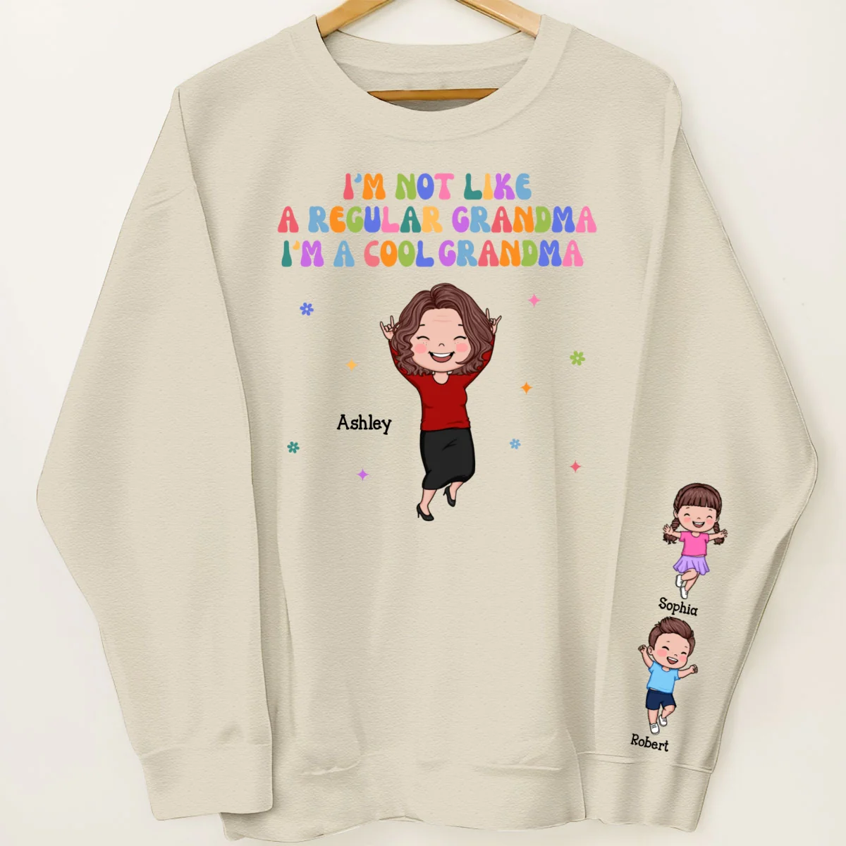 I'm Not Like A Regular Grandma, I'm A Cool Grandma Personalized Sweatshirt, Gift For Grandma - Image 10