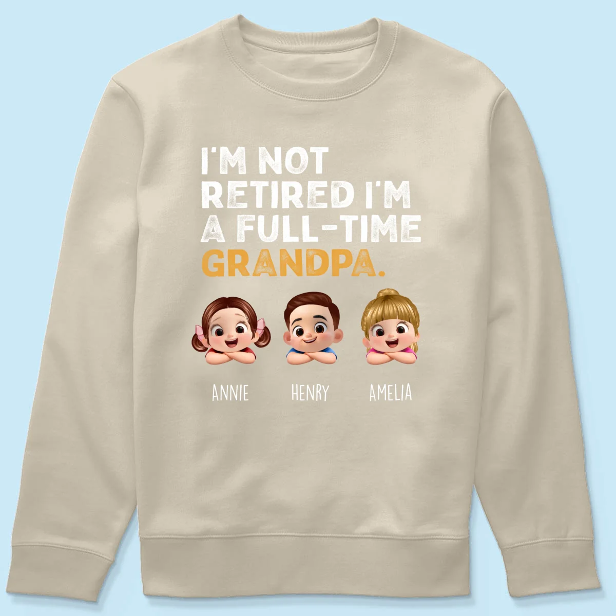 I'm Not Retired I'm A Full Time Grandpa - Personalized Shirt - Retirement Gift for Grandpa, Dad, Husband - Image 43