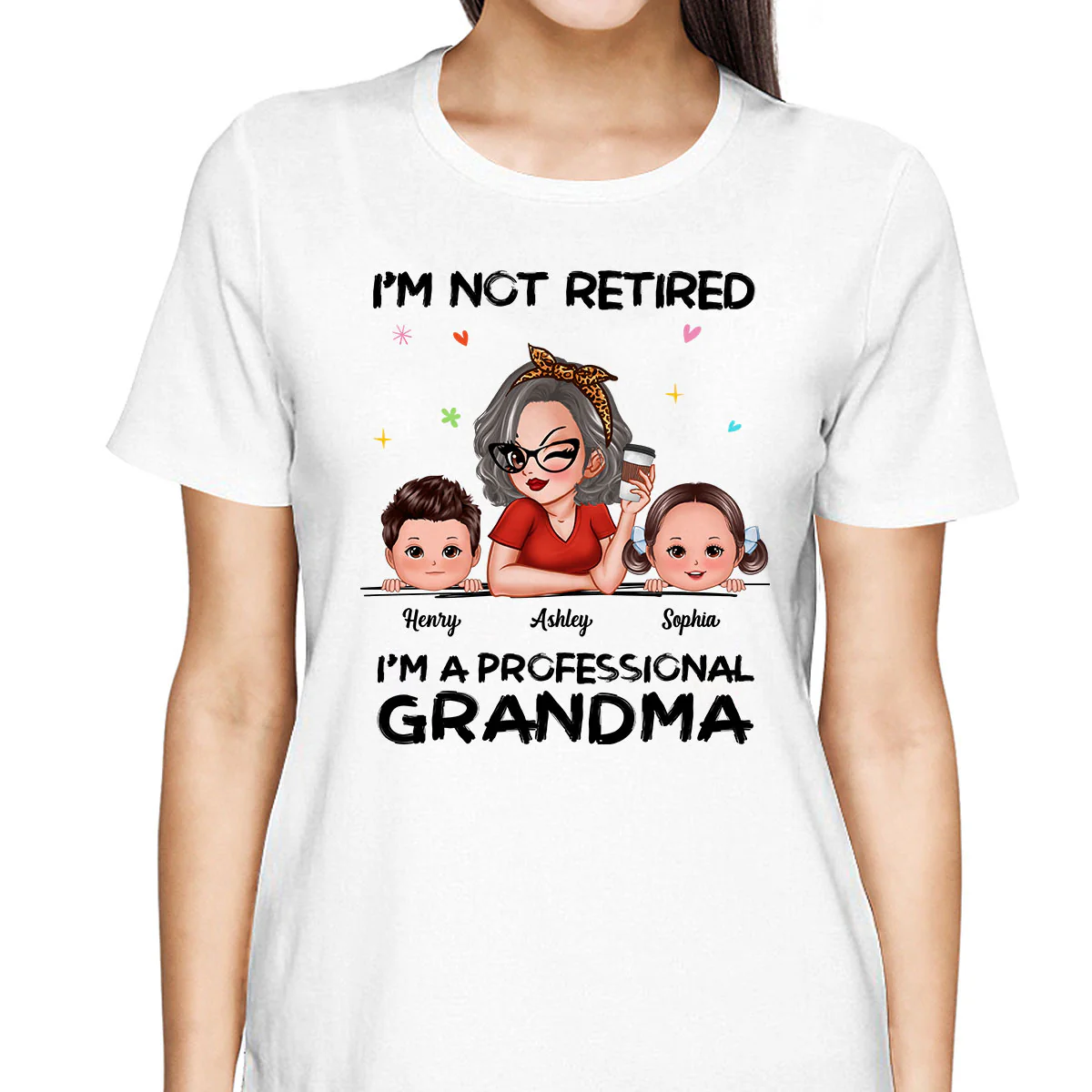 I‘m Not Retired I’m A Professional Grandma Gift For Grandma Retirement Gift Personalized Shirt - Image 2