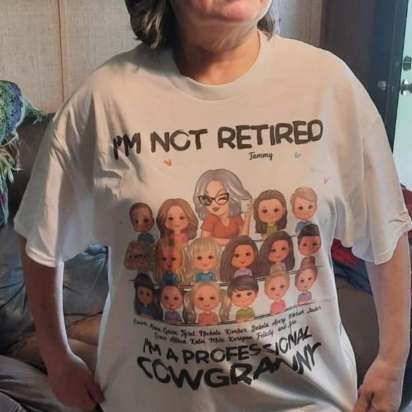 I'm Not Retired I'm A Professional Grandma Personalized Shirt, Retirement Gift For Grandma - Image 6