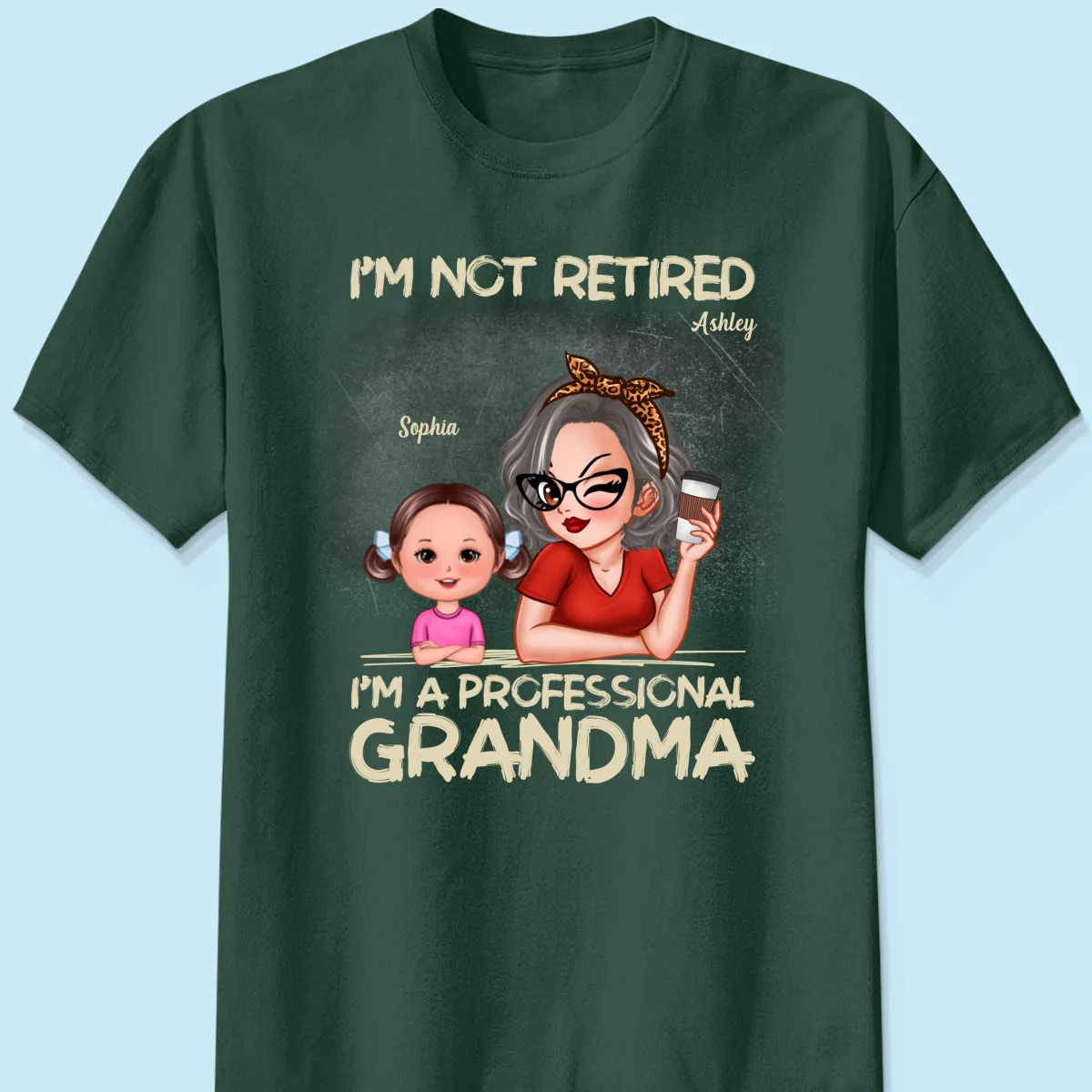 I'm Not Retired I'm A Professional Grandma Personalized Dark Color Shirt, Retirement Gift For Grandma - Image 11