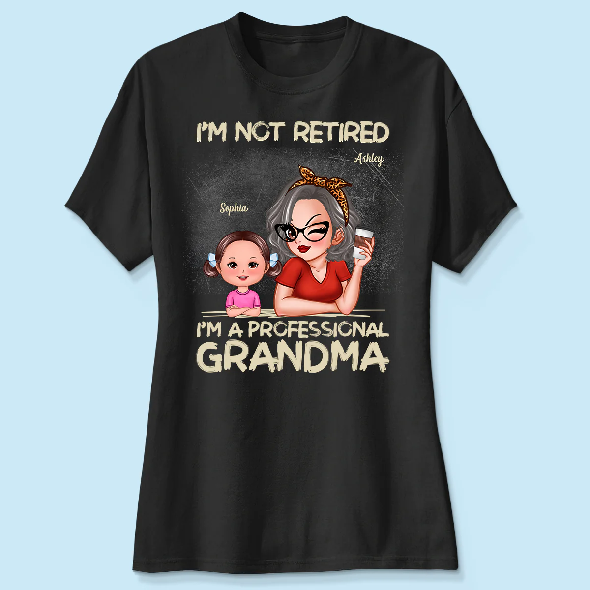 I'm Not Retired I'm A Professional Grandma Personalized Dark Color Shirt, Retirement Gift For Grandma - Image 4