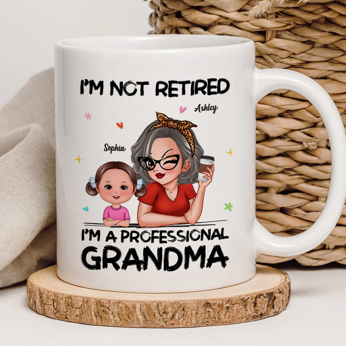 I'm Not Retired I'm A Professional Grandma Personalized Mug, Retirement Gift For Grandma - Image 3