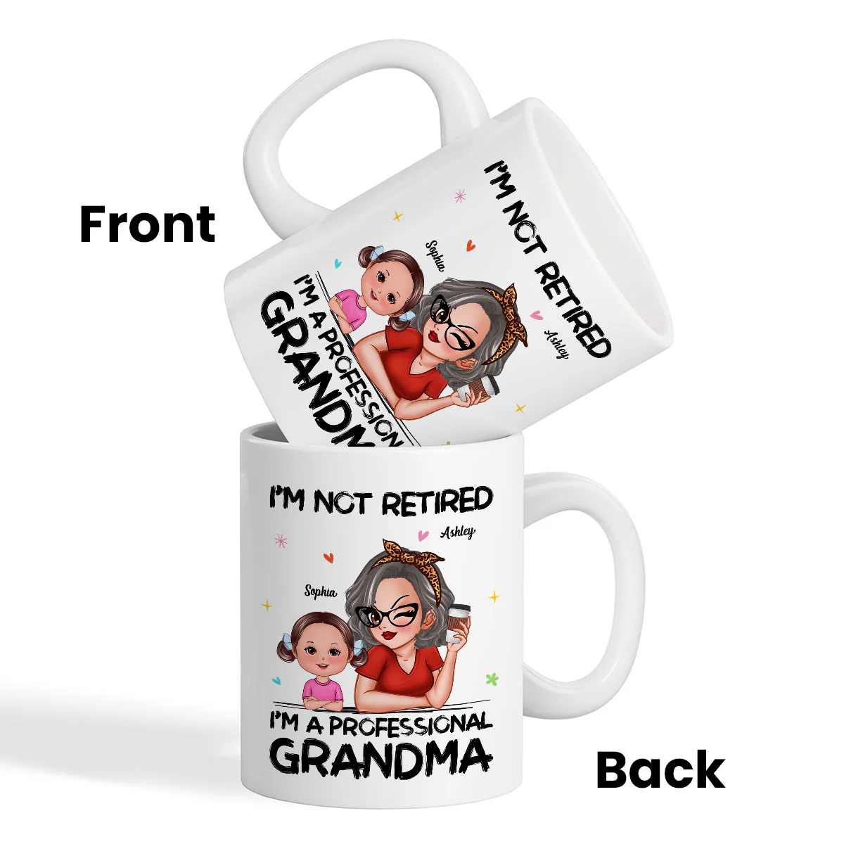 I'm Not Retired I'm A Professional Grandma Personalized Mug, Retirement Gift For Grandma - Image 4