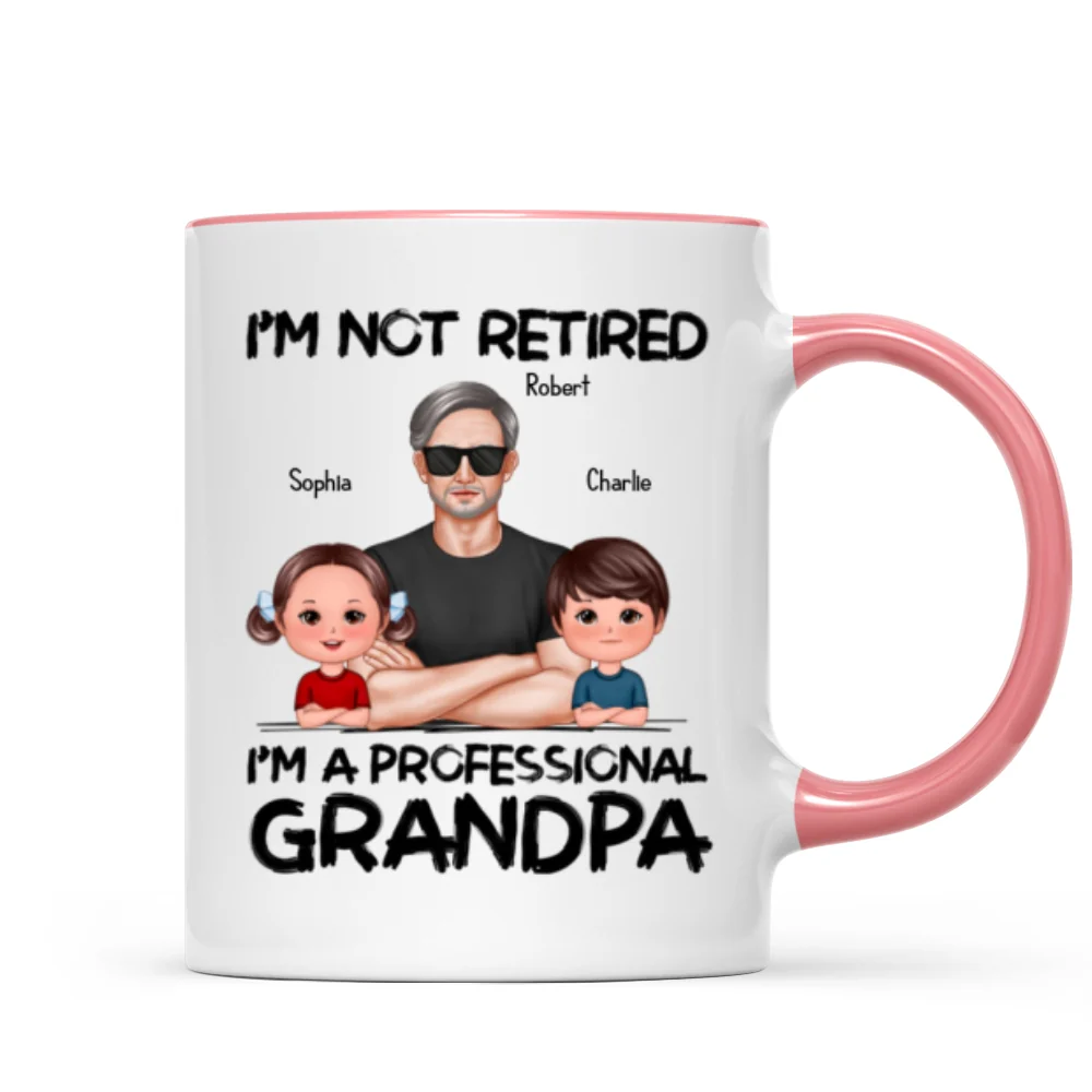I'm Not Retired I'm A Professional Grandpa Personalized Mug, Retirement Gift For Grandpa - Image 12