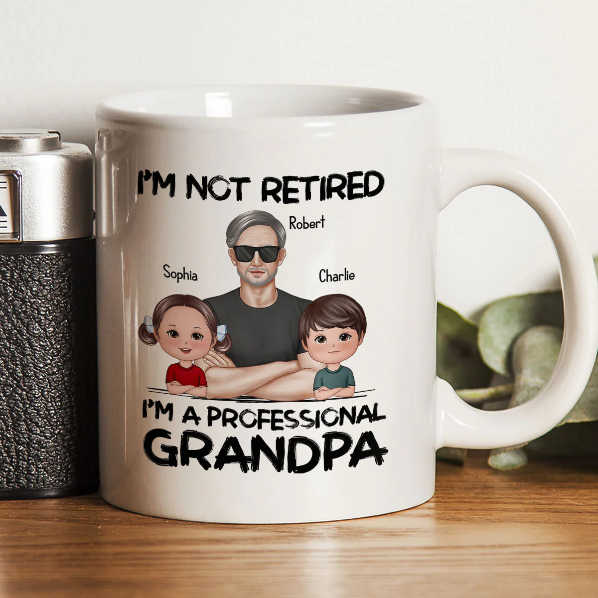 I'm Not Retired I'm A Professional Grandpa Personalized Mug, Retirement Gift For Grandpa - Image 3