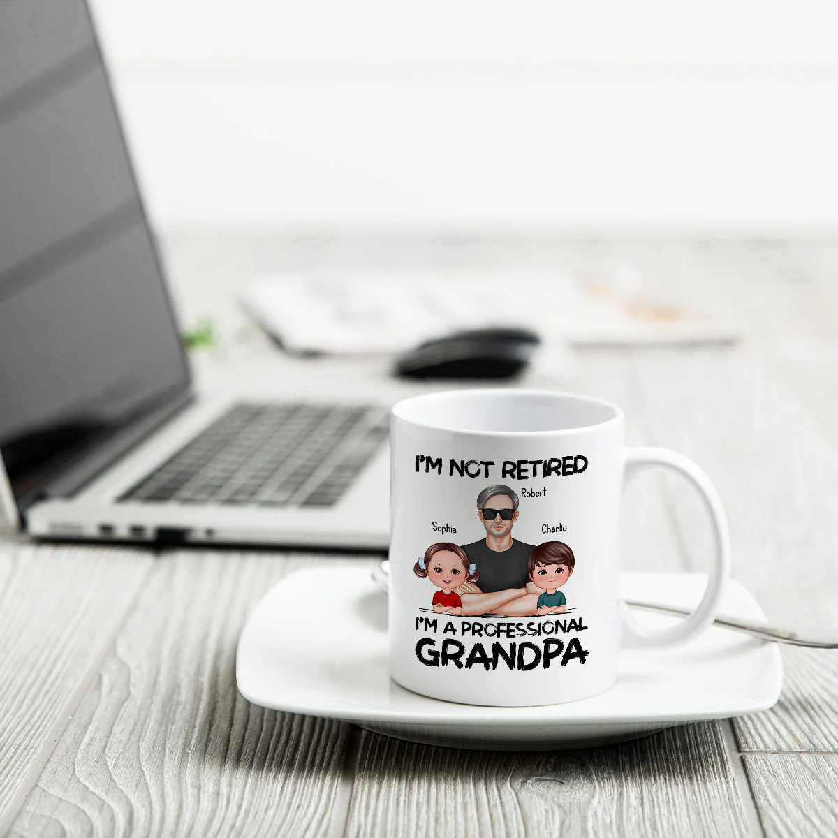 I'm Not Retired I'm A Professional Grandpa Personalized Mug, Retirement Gift For Grandpa - Image 5