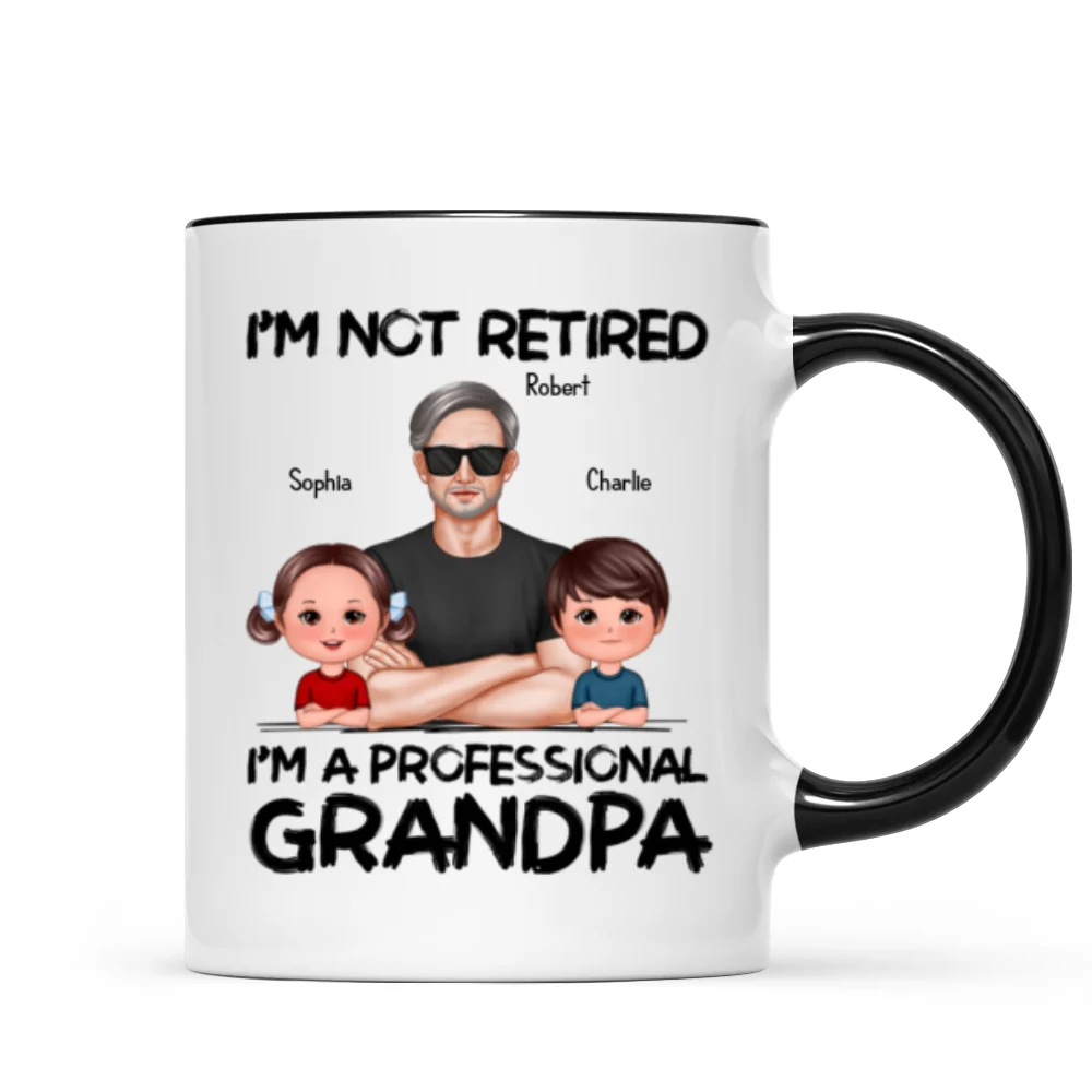 I'm Not Retired I'm A Professional Grandpa Personalized Mug, Retirement Gift For Grandpa - Image 8