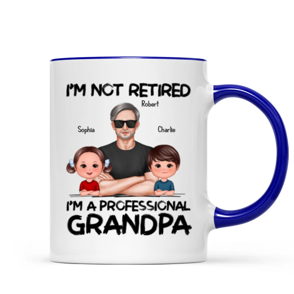 I'm Not Retired I'm A Professional Grandpa Personalized Mug, Retirement Gift For Grandpa - Image 9