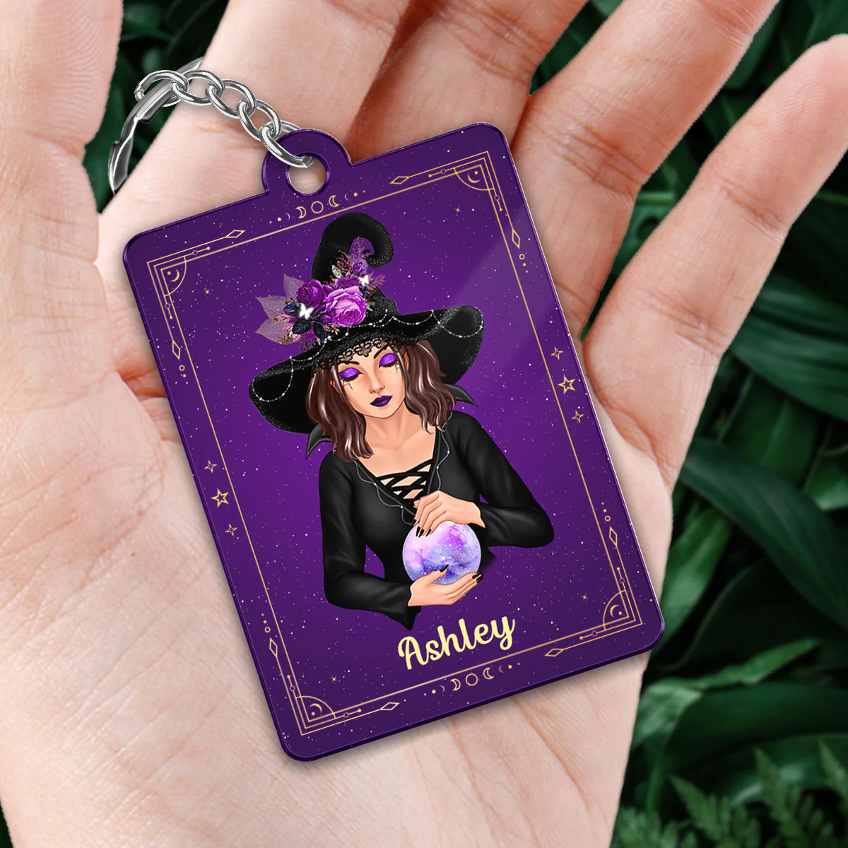I‘m Not Sugar & Spice Pretty Witch Halloween Personalized Acrylic Keychain - Image 2