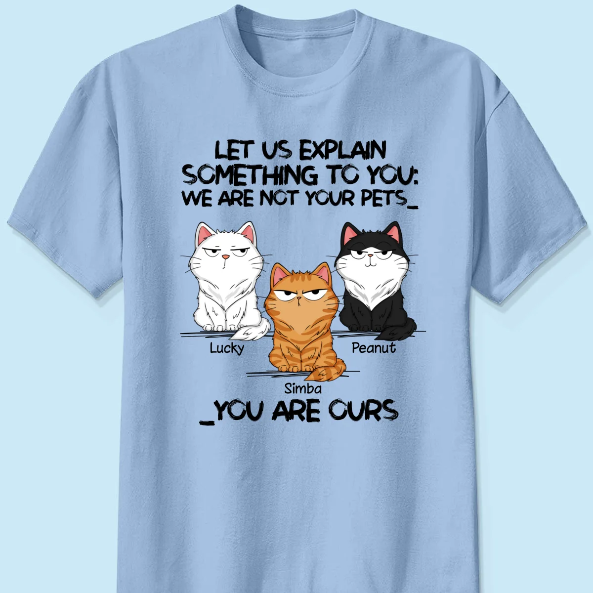 I‘m Not Your Pet Funny Expression Cat Personalized Shirt - Image 10