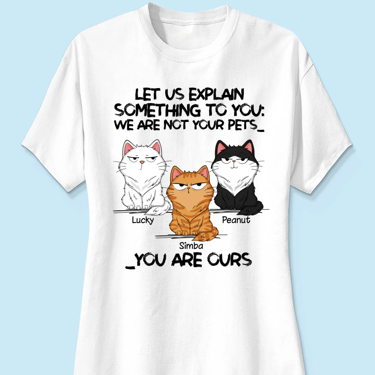 I‘m Not Your Pet Funny Expression Cat Personalized Shirt - Image 11