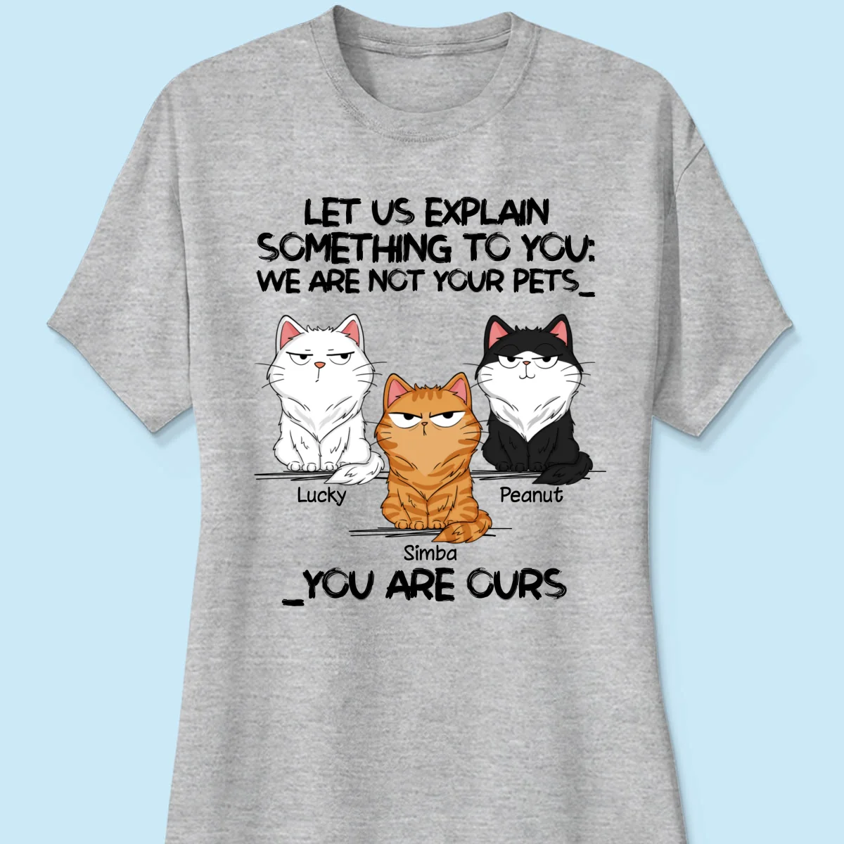 I‘m Not Your Pet Funny Expression Cat Personalized Shirt - Image 12