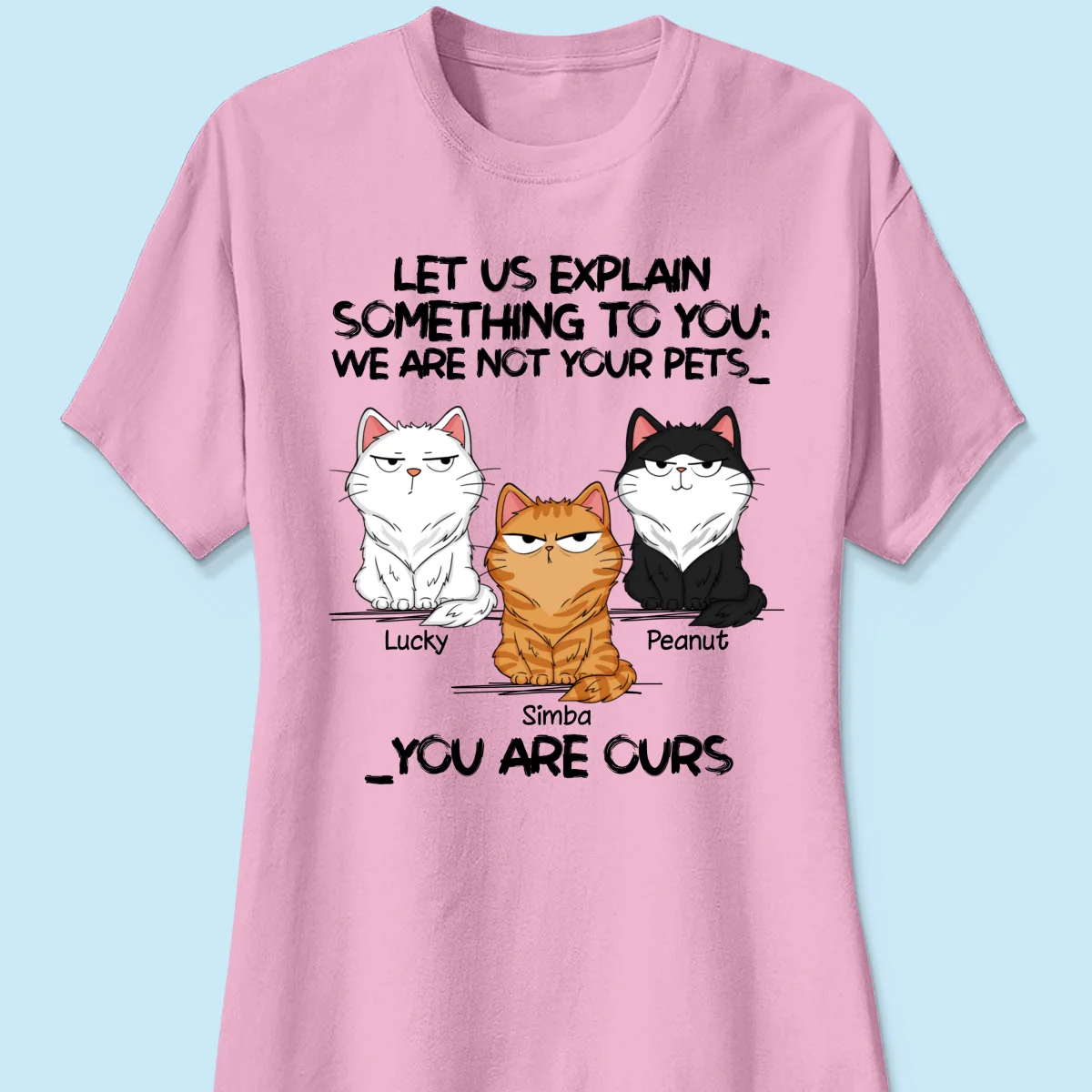 I‘m Not Your Pet Funny Expression Cat Personalized Shirt - Image 13