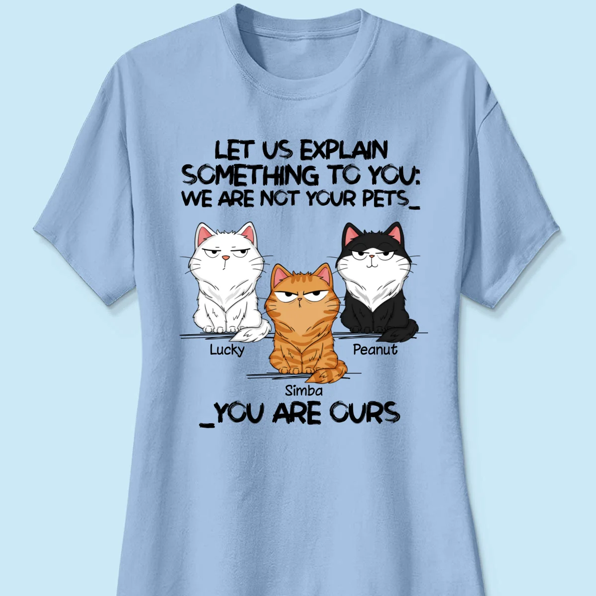 I‘m Not Your Pet Funny Expression Cat Personalized Shirt - Image 14