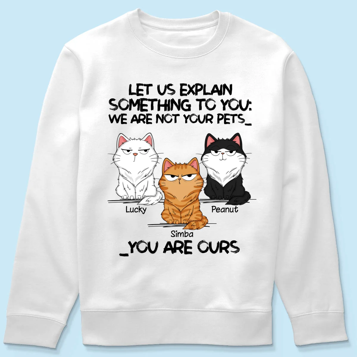 I‘m Not Your Pet Funny Expression Cat Personalized Shirt - Image 19