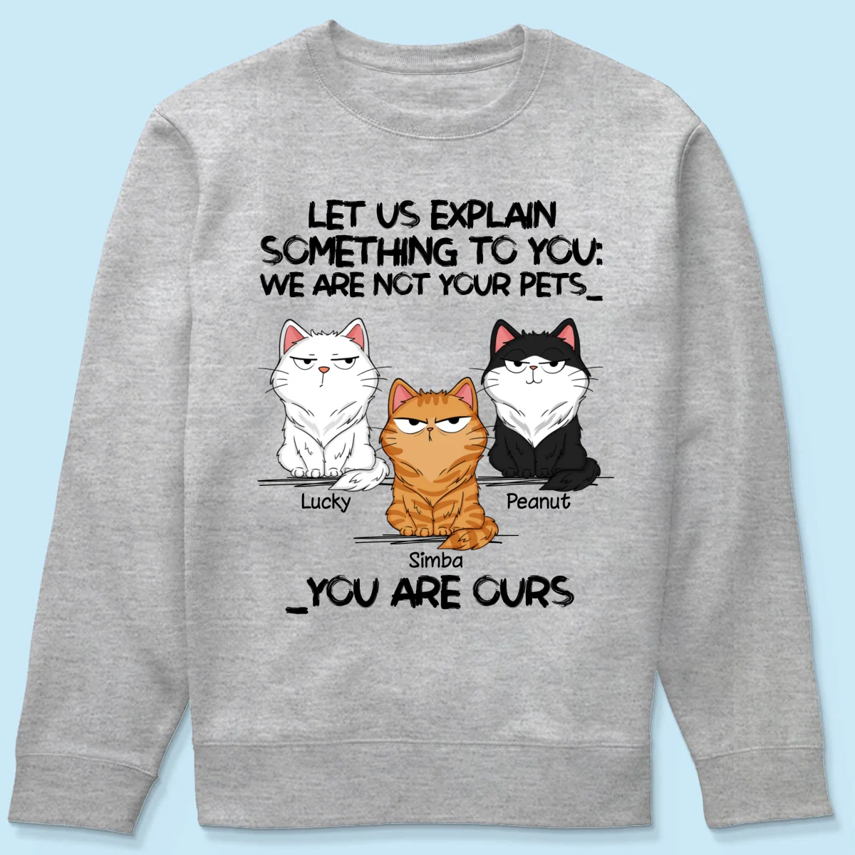 I‘m Not Your Pet Funny Expression Cat Personalized Shirt - Image 20