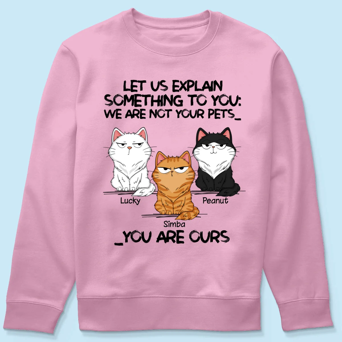 I‘m Not Your Pet Funny Expression Cat Personalized Shirt - Image 21