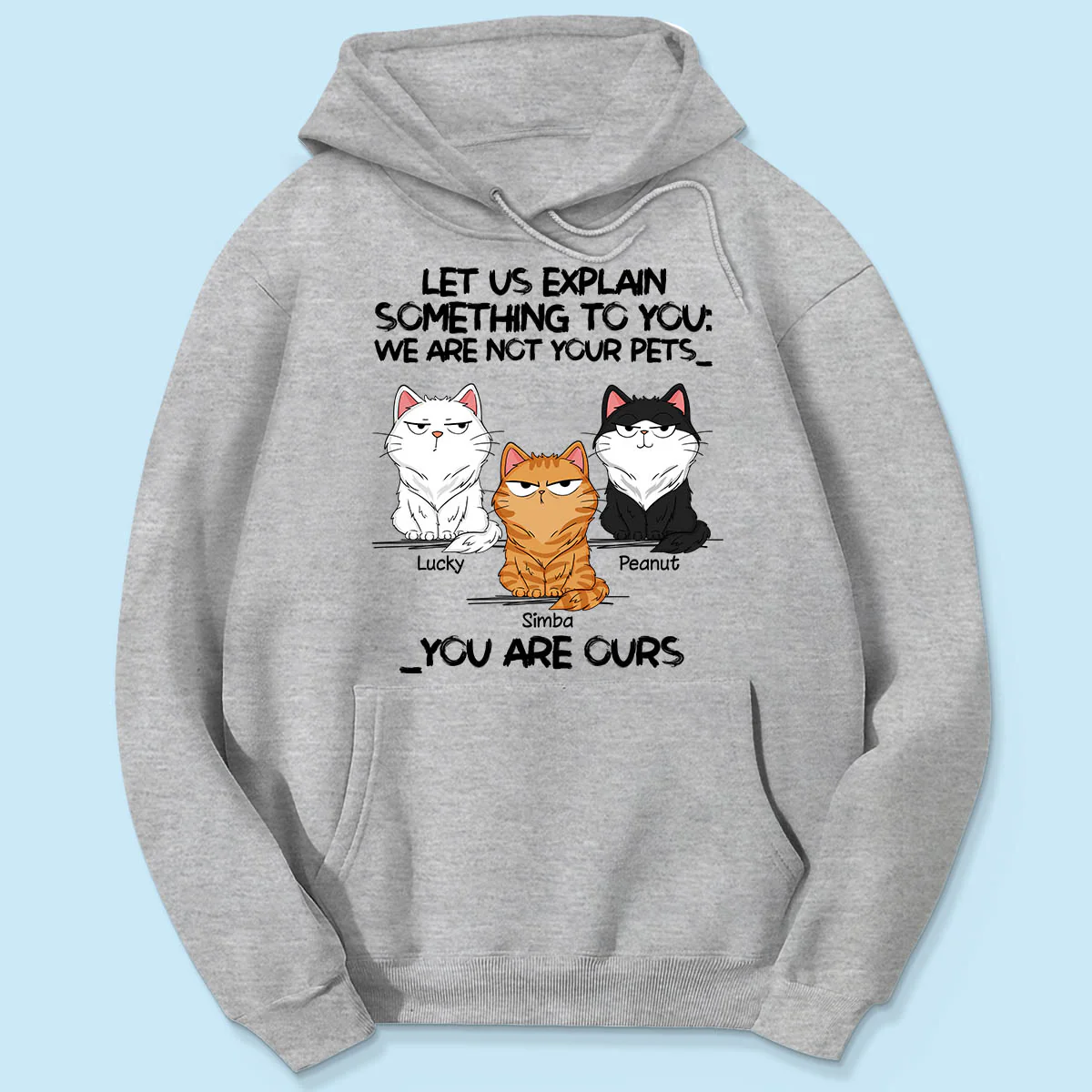 I‘m Not Your Pet Funny Expression Cat Personalized Shirt - Image 5