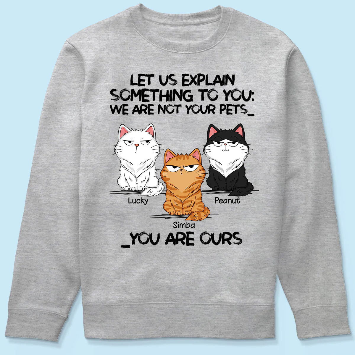 I‘m Not Your Pet Funny Expression Cat Personalized Shirt - Image 6