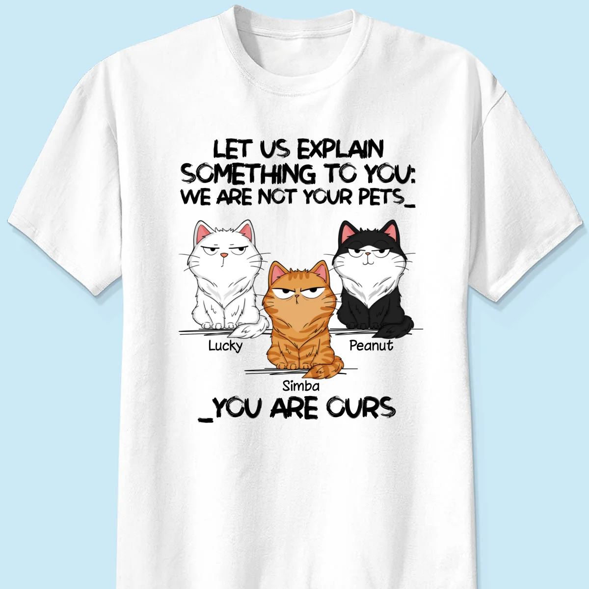 I‘m Not Your Pet Funny Expression Cat Personalized Shirt - Image 7