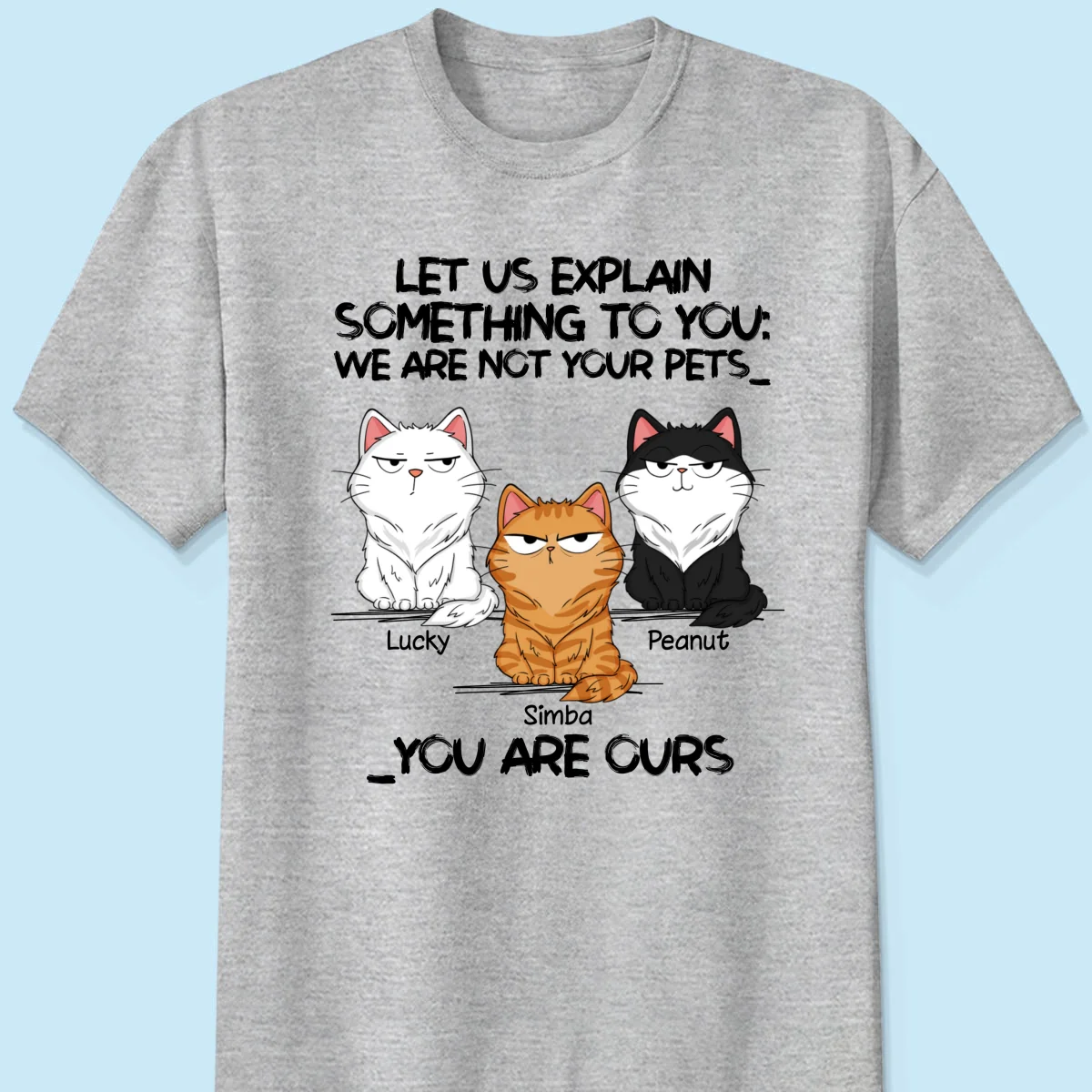 I‘m Not Your Pet Funny Expression Cat Personalized Shirt - Image 8