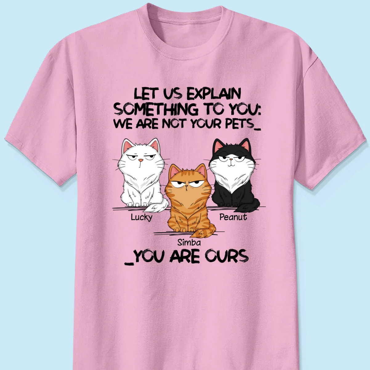 I‘m Not Your Pet Funny Expression Cat Personalized Shirt - Image 9
