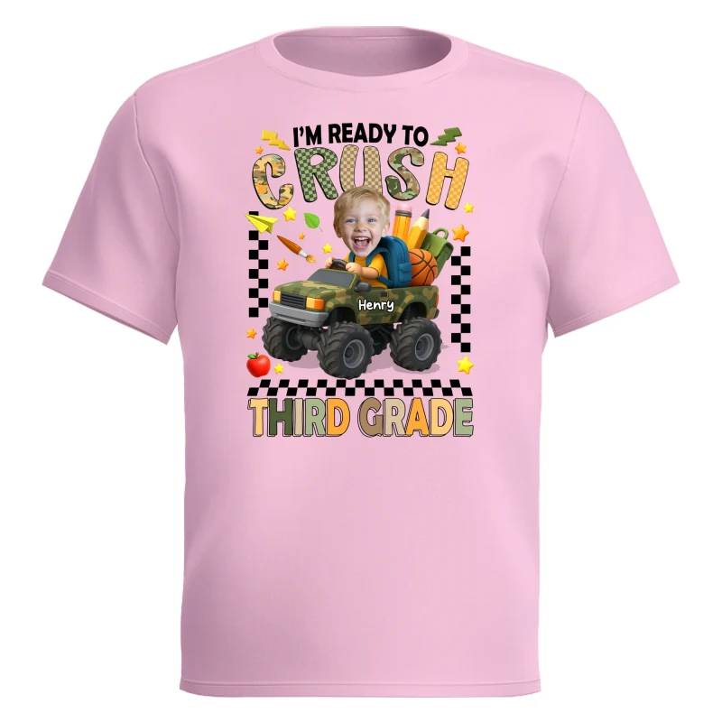 I'm Ready to Crush School Personalized Youth Shirt, Back to School from Pre-K to Fourth Grade for Boys - Image 11