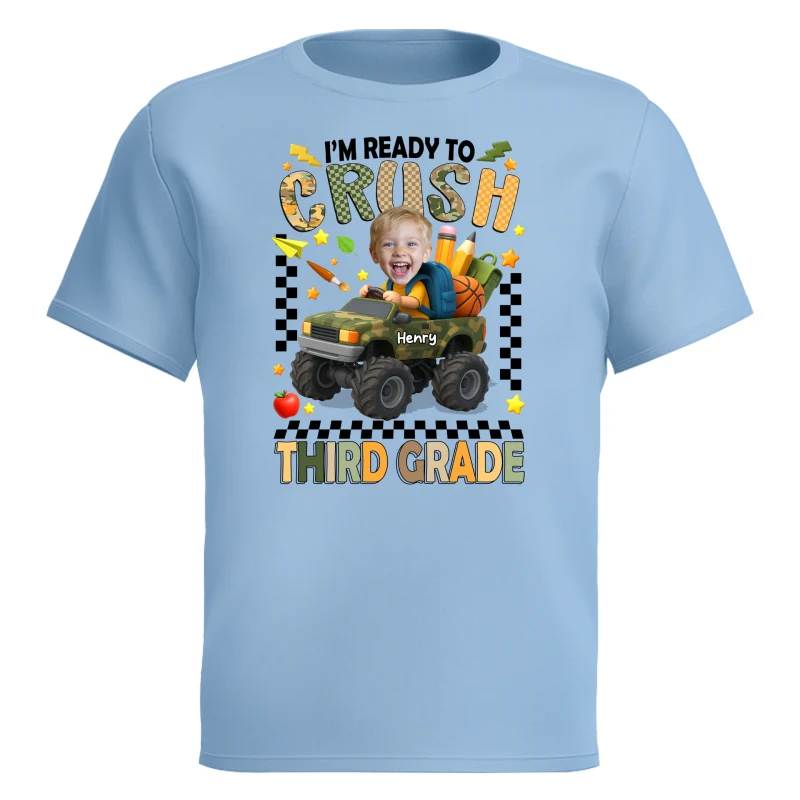 I'm Ready to Crush School Personalized Youth Shirt, Back to School from Pre-K to Fourth Grade for Boys - Image 12