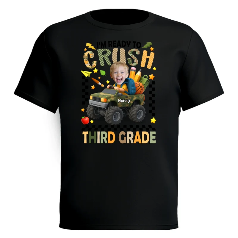 I'm Ready to Crush School Personalized Youth Shirt, Back to School from Pre-K to Fourth Grade for Boys - Image 13