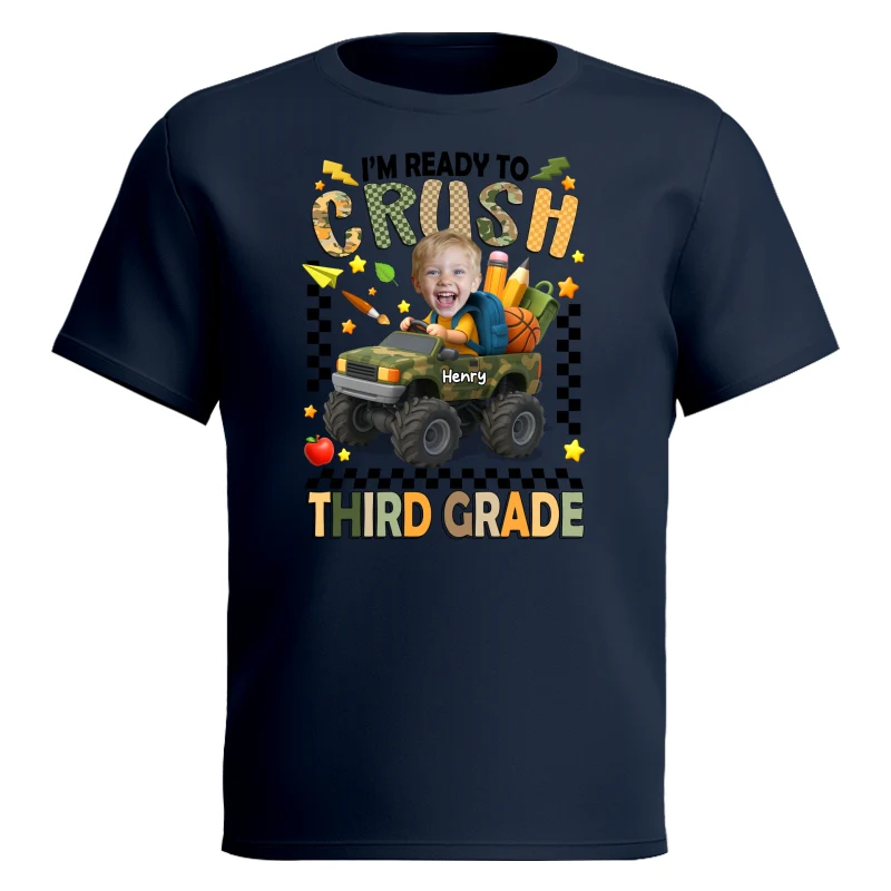 I'm Ready to Crush School Personalized Youth Shirt, Back to School from Pre-K to Fourth Grade for Boys - Image 15