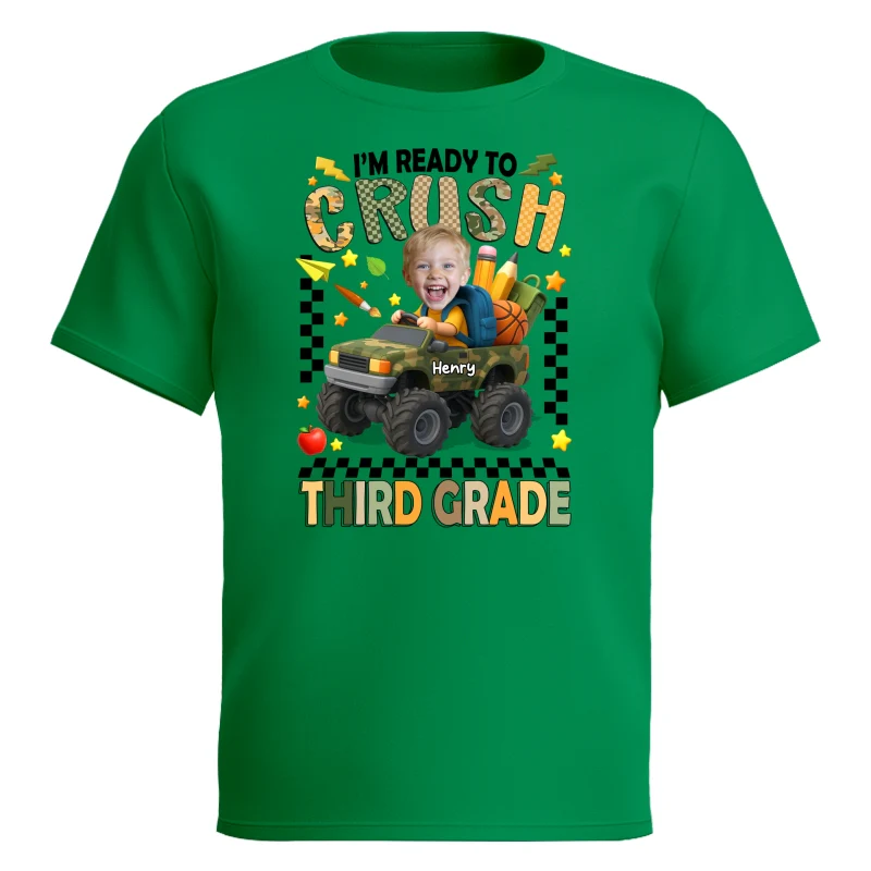 I'm Ready to Crush School Personalized Youth Shirt, Back to School from Pre-K to Fourth Grade for Boys - Image 17