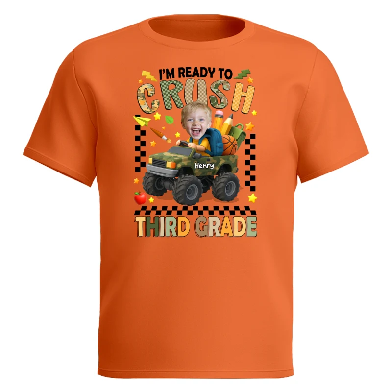 I'm Ready to Crush School Personalized Youth Shirt, Back to School from Pre-K to Fourth Grade for Boys - Image 18