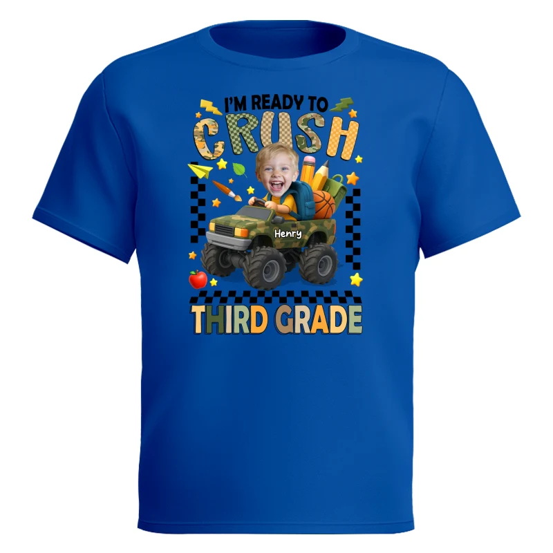 I'm Ready to Crush School Personalized Youth Shirt, Back to School from Pre-K to Fourth Grade for Boys - Image 19