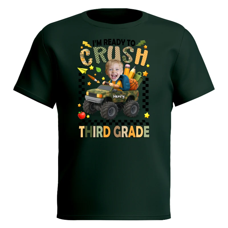 I'm Ready to Crush School Personalized Youth Shirt, Back to School from Pre-K to Fourth Grade for Boys - Image 20