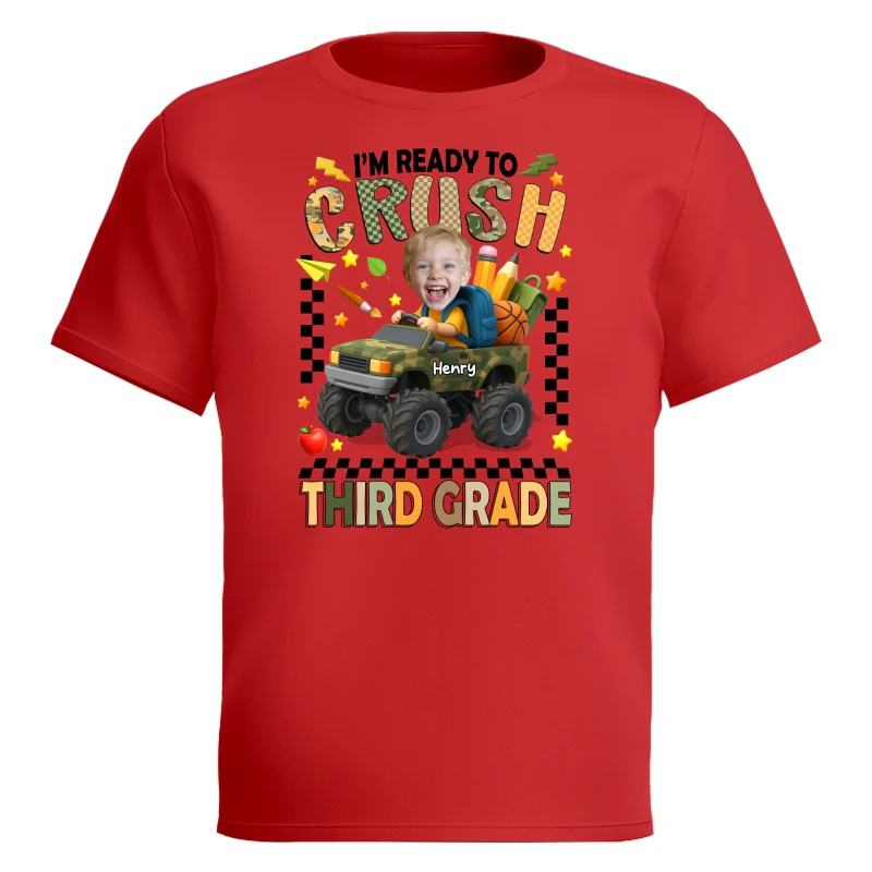 I'm Ready to Crush School Personalized Youth Shirt, Back to School from Pre-K to Fourth Grade for Boys - Image 21