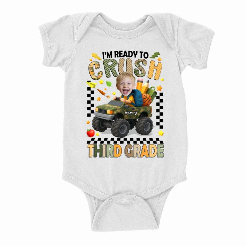 I'm Ready to Crush School Personalized Youth Shirt, Back to School from Pre-K to Fourth Grade for Boys - Image 23