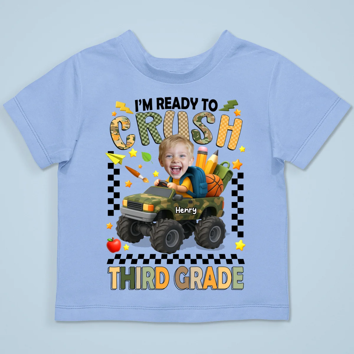 I'm Ready to Crush School Personalized Youth Shirt, Back to School from Pre-K to Fourth Grade for Boys - Image 26