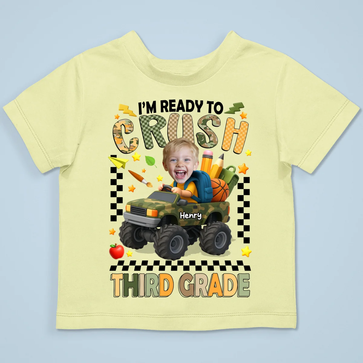 I'm Ready to Crush School Personalized Youth Shirt, Back to School from Pre-K to Fourth Grade for Boys - Image 28