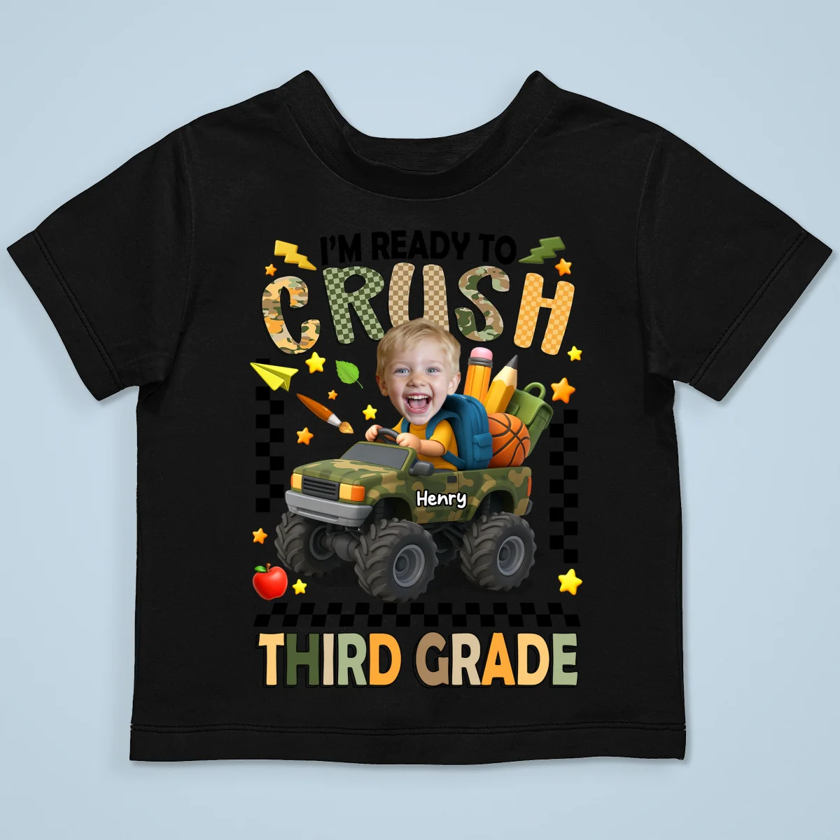 I'm Ready to Crush School Personalized Youth Shirt, Back to School from Pre-K to Fourth Grade for Boys - Image 31