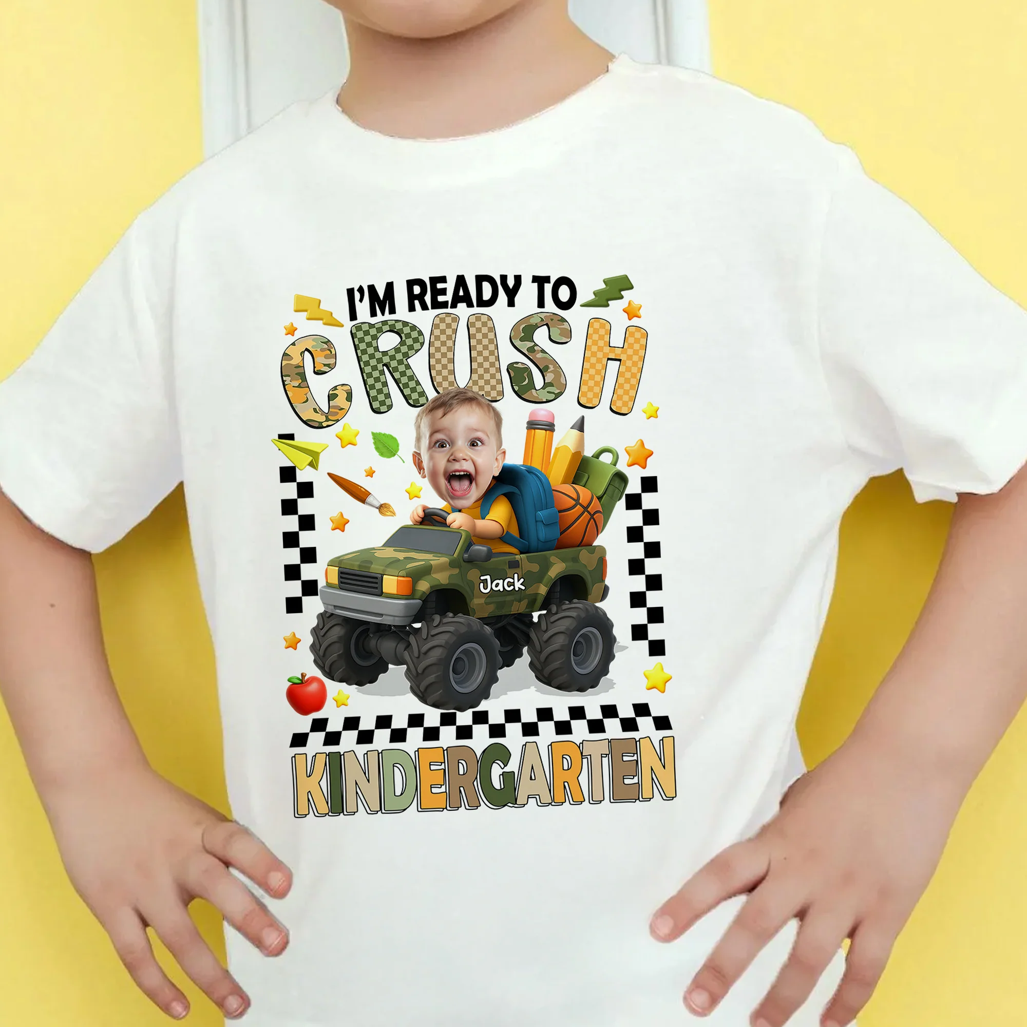I'm Ready to Crush School Personalized Youth Shirt, Back to School from Pre-K to Fourth Grade for Boys - Image 7