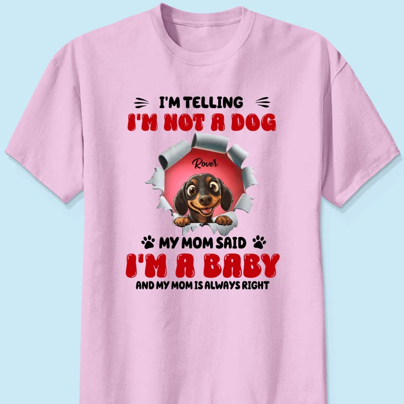I'm Telling You I'm Not a Dog Funny Cartoon Peeking Dog Personalized Shirt, Gift for Dog Moms - Image 10