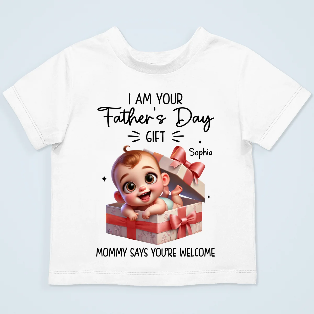 I'm Your Father's Day Gift Cute Baby In Gift Box Personalized Baby Onesie, Baby Shirt - Image 14