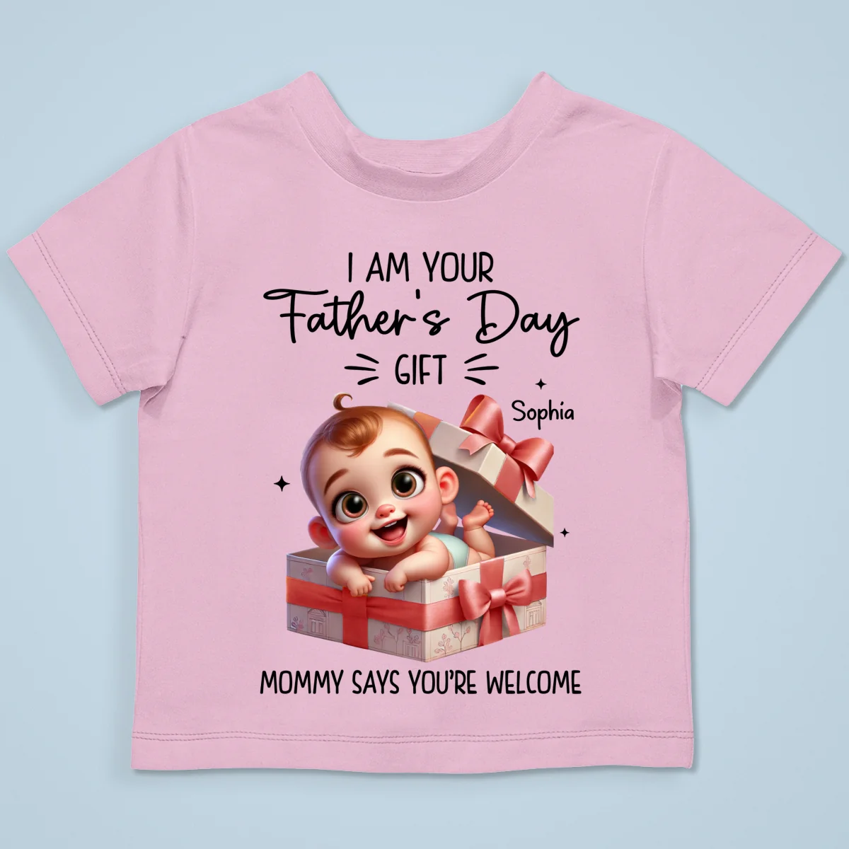 I'm Your Father's Day Gift Cute Baby In Gift Box Personalized Baby Onesie, Baby Shirt - Image 15