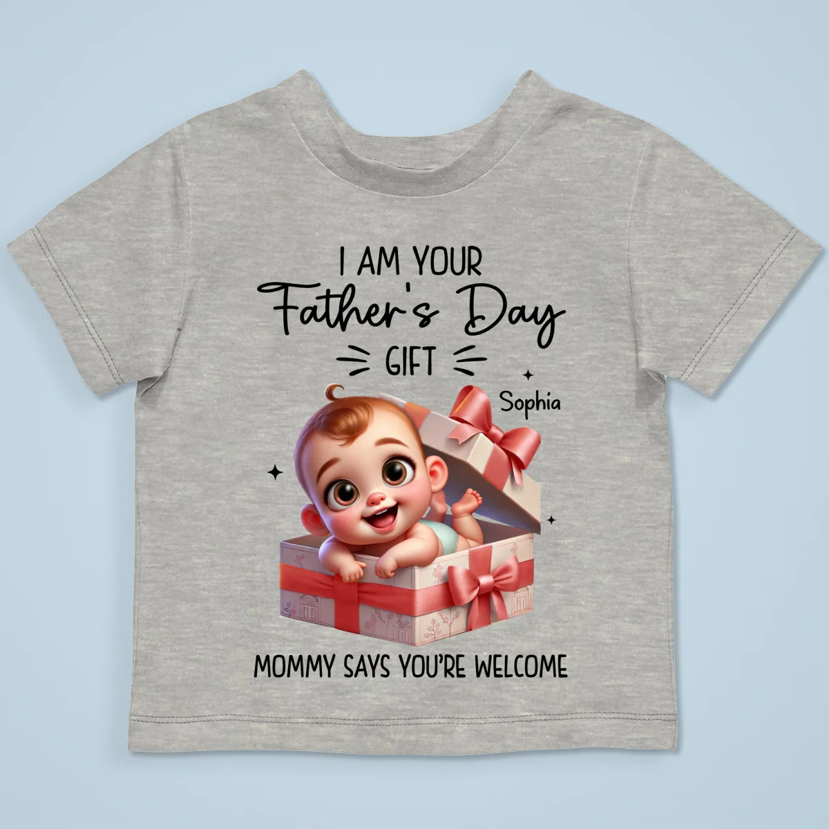 I'm Your Father's Day Gift Cute Baby In Gift Box Personalized Baby Onesie, Baby Shirt - Image 17
