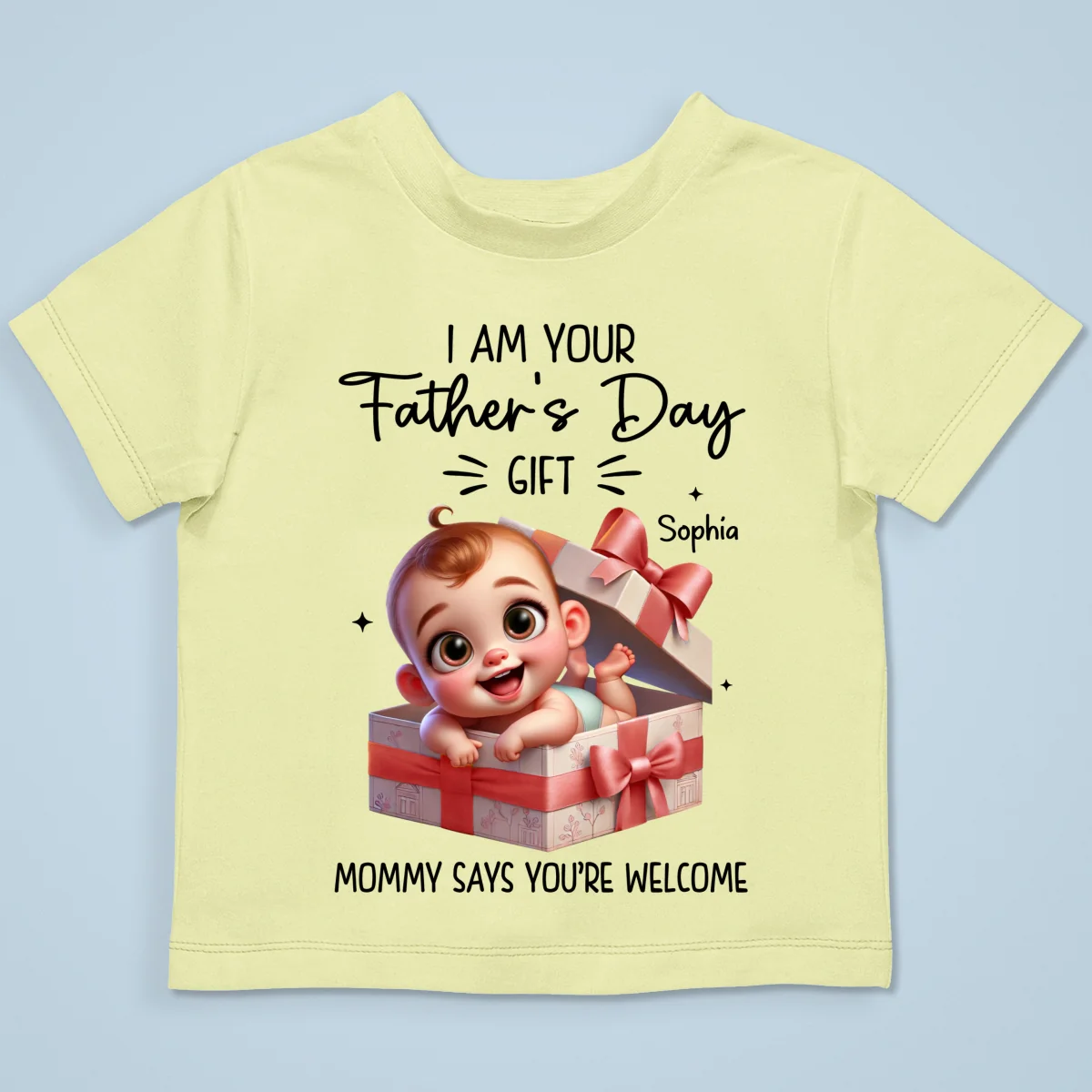 I'm Your Father's Day Gift Cute Baby In Gift Box Personalized Baby Onesie, Baby Shirt - Image 18