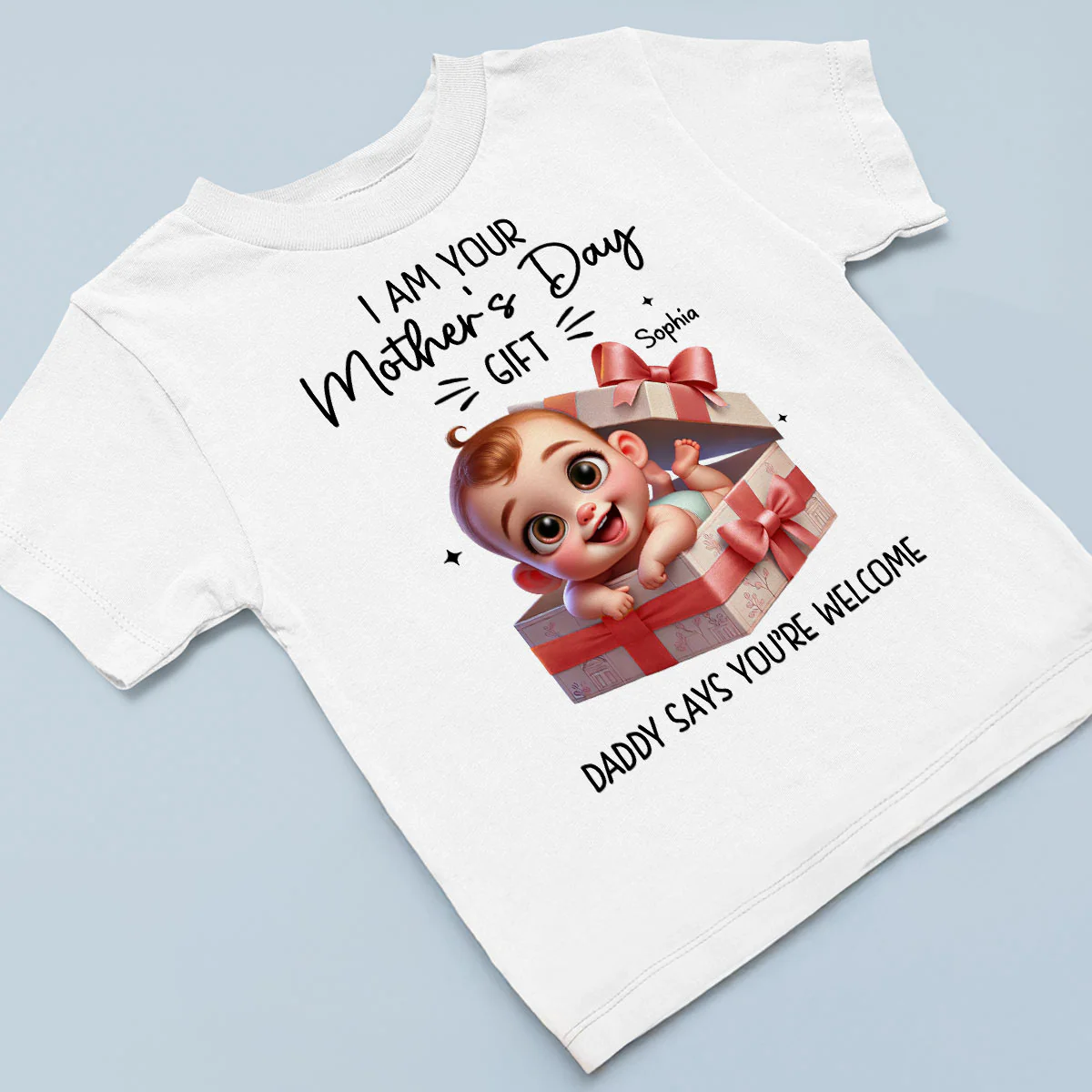 I'm Your Father's Day Gift Cute Baby In Gift Box Personalized Baby Onesie, Baby Shirt - Image 8