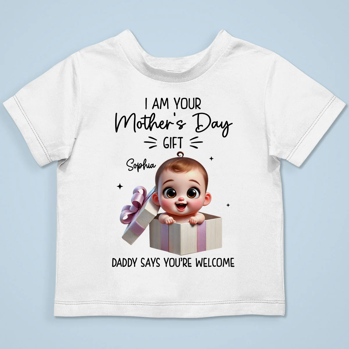 I'm Your Gift Cute Baby Sitting In Gift Box Personalized Baby Onesie, Baby Shirt - Image 7