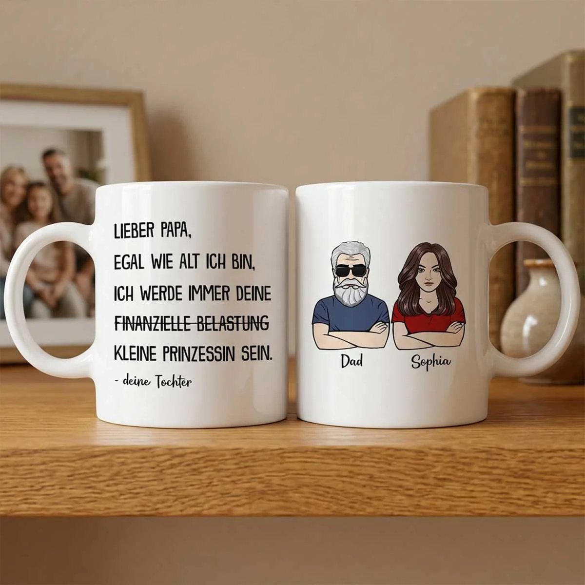 Immer deine finanzielle Belastung - Personalisierte Kaffeetasse - Lustiges Vatertag Geschenk für Papa von Tochter - Image 2
